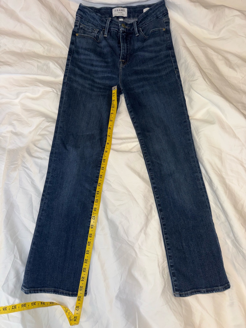 FRAME Denim Le Crop Mini Boot Jeans Size 25 Somerset Wash Cropped - Picture 4 of 17